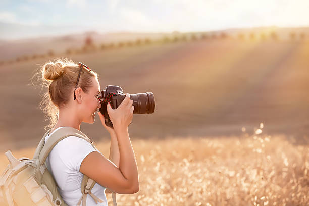 istock Photographing ripe wheat field 485134058
