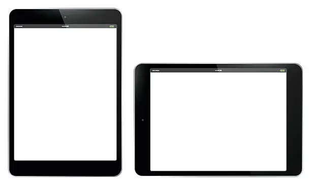 Vector illustration of Tablet PC Vertical and Horizontal Vector Illustration.
