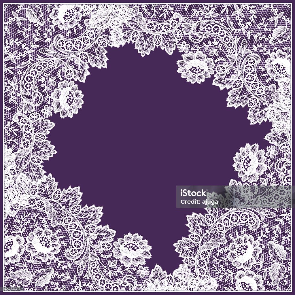 Simple Lace Frame Lace Frame Stock Illustration - Download Image Now - 2015, Angle, Black ...