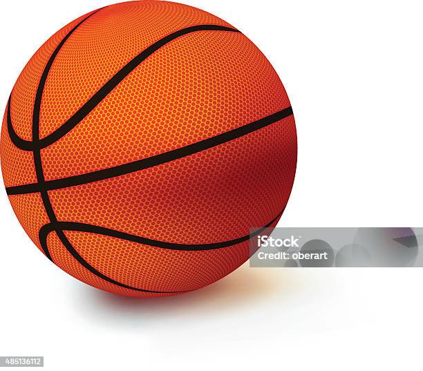 Basketball On A White Background Stock Illustration - Download Image Now - 2015, Activity, Basketball - Ball