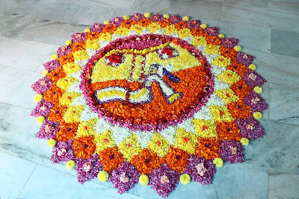 istock Pookkalam Flower decoration for onam 485139654