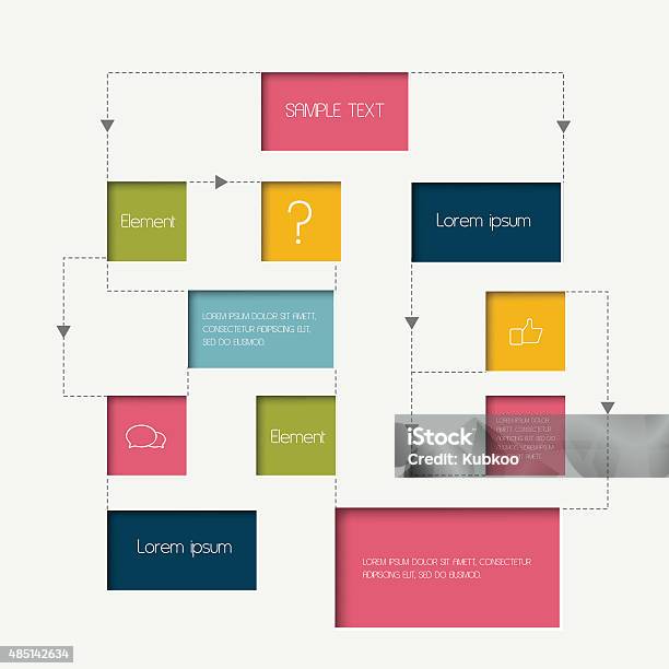 Flow Chart Scheme Infographics Elements Vector Design Stock ...