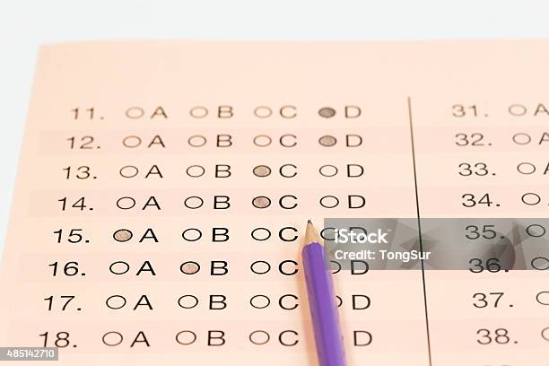 Pencil On Exam Stock Photo - Download Image Now - 2015, College Admission, Competition