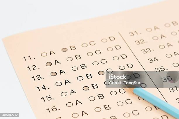 Pencil On Exam Stock Photo - Download Image Now - Personality Test, Educational Exam, Failure