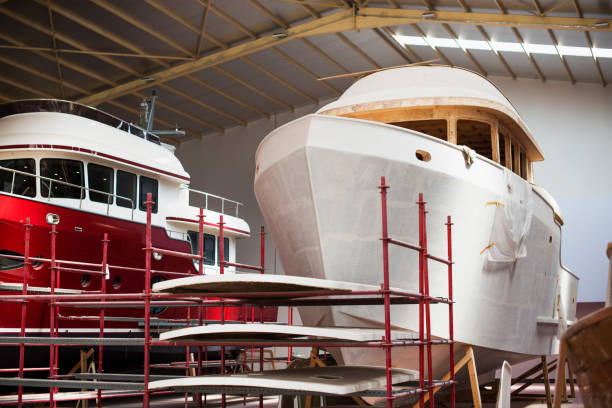 istock Shipyard. Yacht Manufacturing 485145750
