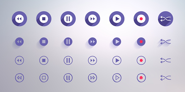 Control Buttons Set For User Interface Stock Illustration - Download ...