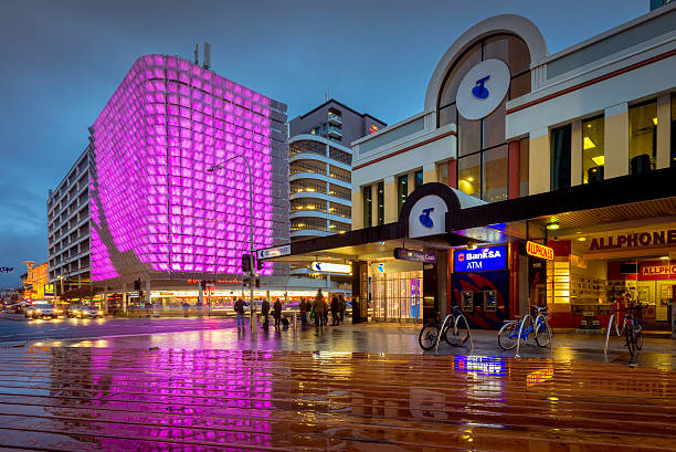 rundle lanterna adelaide - street furniture traffic lighting equipment urban scene imagens e fotografias de stock