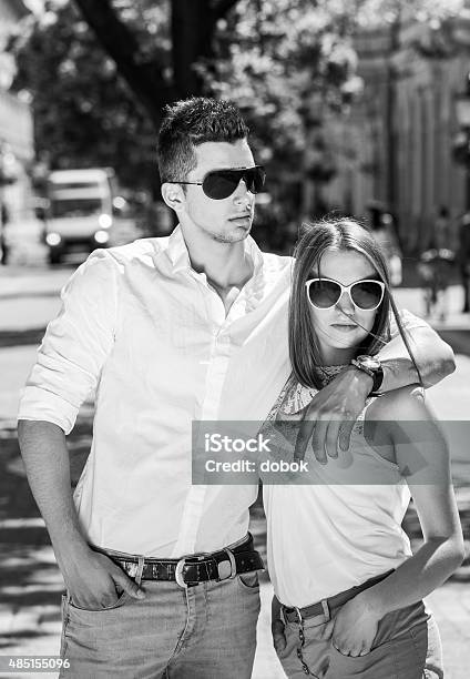 Young Couple In Sunglasses Stock Photo - Download Image Now - 2015, Adult, Adults Only