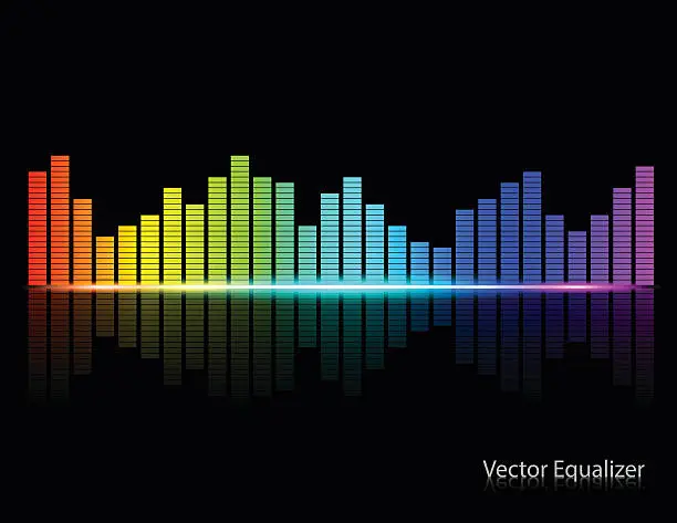 Vector illustration of Color Music Equalizer,Vector illustration.