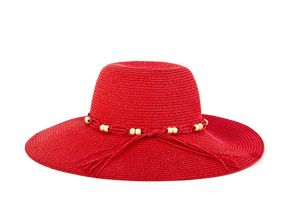 istock red summer hat isolated on white background 485159008