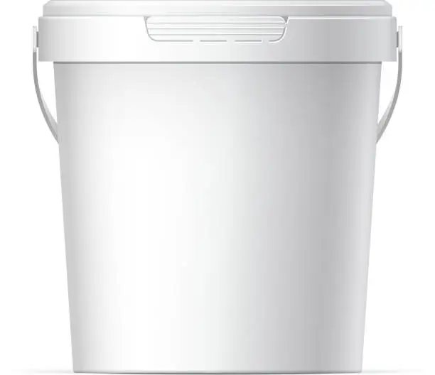 Vector illustration of Plastic bucket
