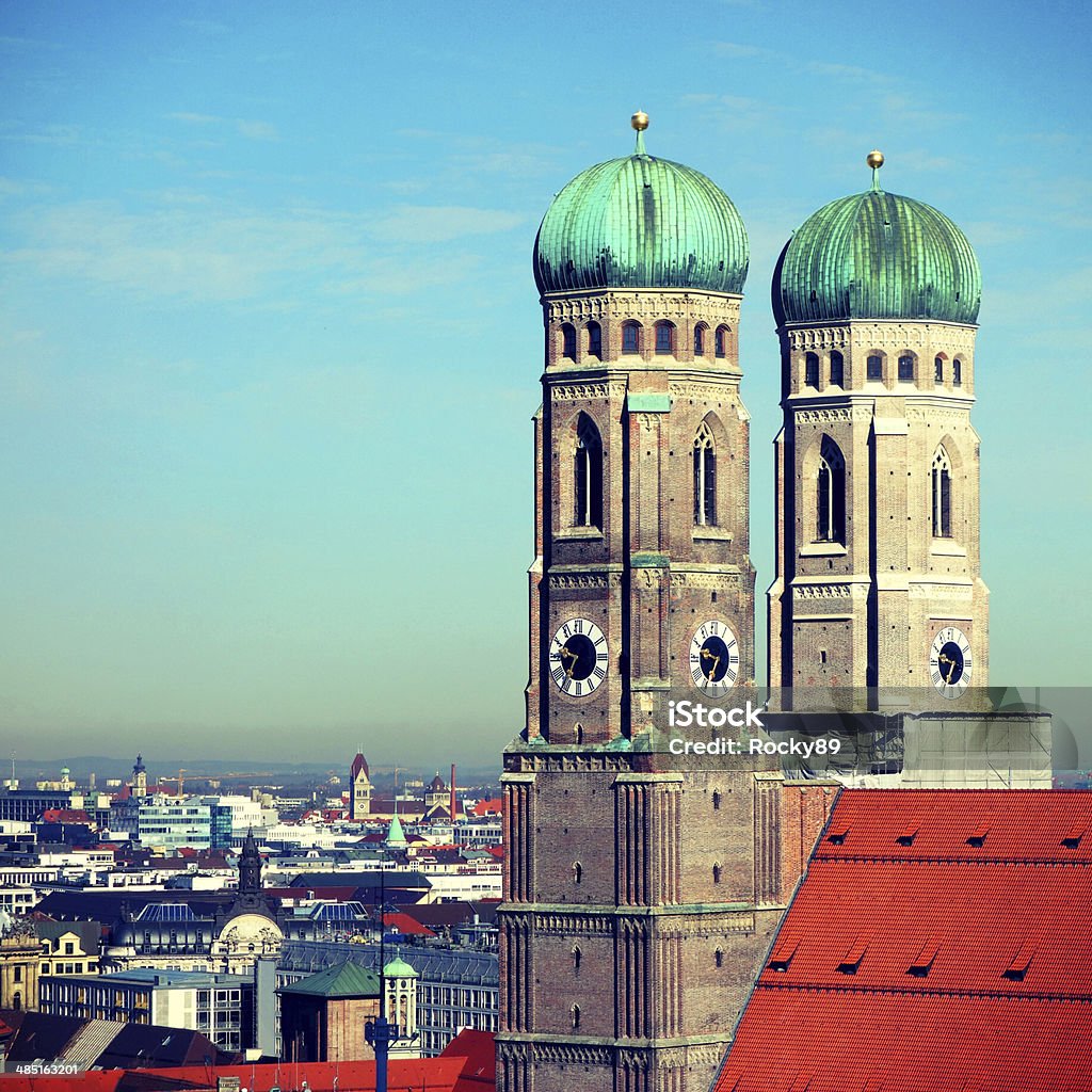 Munich Cathedral Munich Cathedral on a wonderful sunny day in spring  Building Exterior Stock Photo