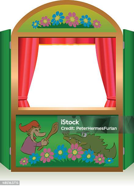 Punch And Judy Booth Brown Stock Illustration - Download Image Now - Puppet Show, Puppet, Stage - Performance Space