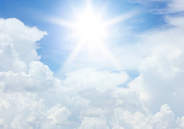 istock clouds and sun in the blue sky for background texture 485163878