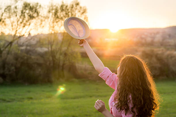 istock Happy woman in nature 485164099