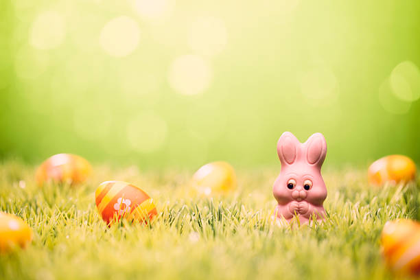 Easter Eggs and pink chocolate bunny. Shape modified no-Name Bunny, was strawberry flavour ;)