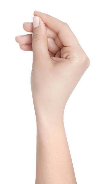 ビジネスカードの女性の手、ホワイト - human hand reaching human arm gripping ストックフォトと画像