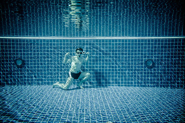 istock Underwater pool portraying Superman 485167306
