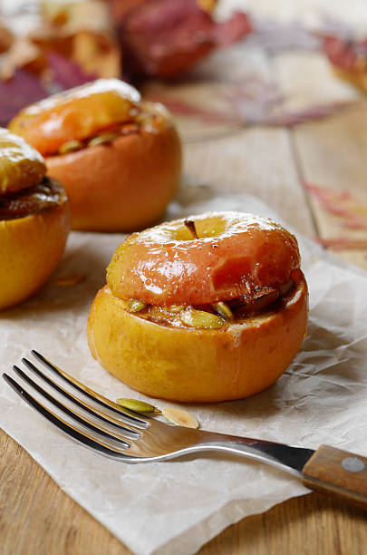 istock Homemade oven baked apples 485168275