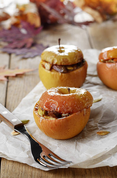 istock Homemade oven baked apples 485168283