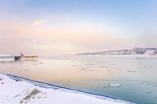 Fishing village wharf on Nova Scotia's Atlantic coast.