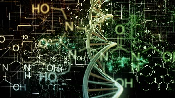 química de adn - research chemistry dna formula imagens e fotografias de stock