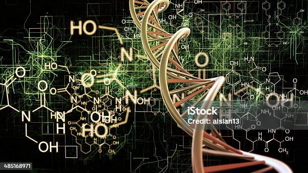 Substancja Chemiczna Dna - zdjęcia stockowe i więcej obrazów Chemia - Nauka - Chemia - Nauka, Abstrakcja, Atom