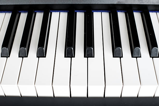 istock Close up Piano Keyboard synthesizer 485179090