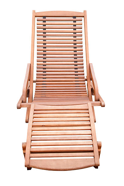 istock Wooden Sunbed Isolated 485188357