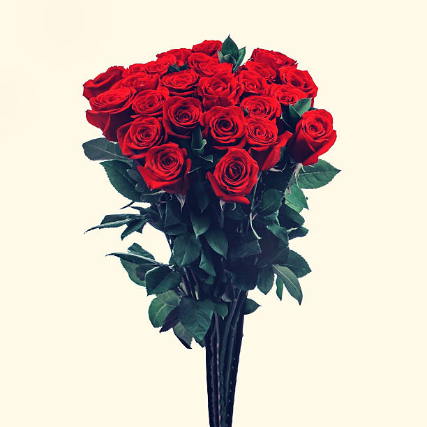 istock Bouquet from red roses with retro filter effect. 485188693