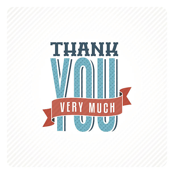 Vintage thank you card vector art illustration