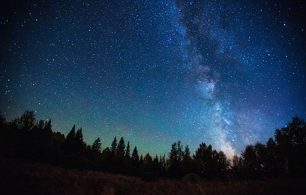 deep sky astrophoto - tranquil scene sky road street stock-fotos und bilder