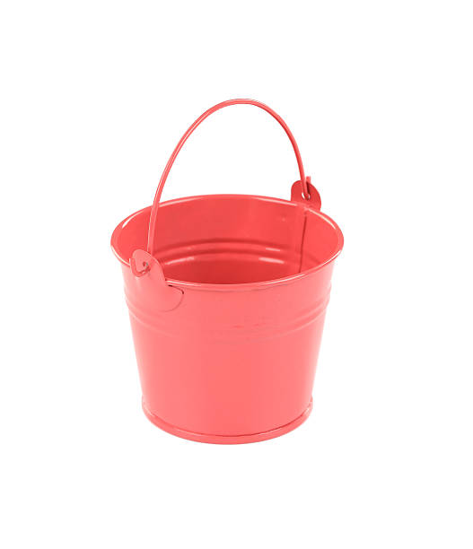 istock Pink metal bucket. 485191141