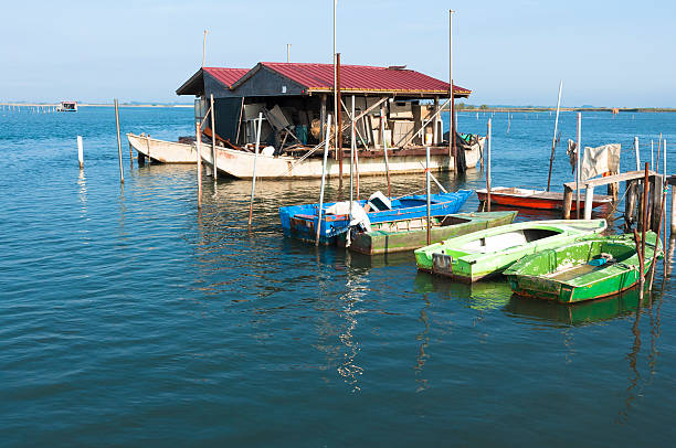 istock Fishing boats, from Po river estuary lagoon 485192924