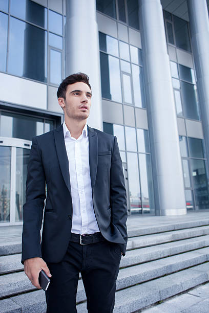 istock Attractive young man has a business meeting 485193022