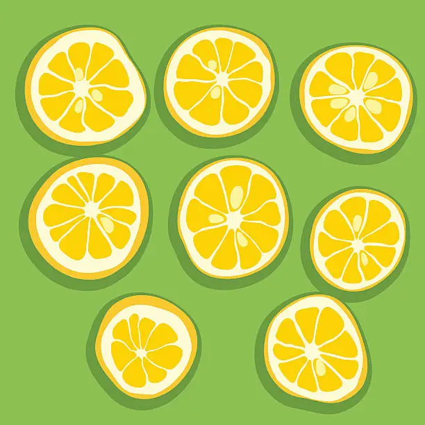 Vector illustration of Lemon Lime Orange Grapefruit Slices