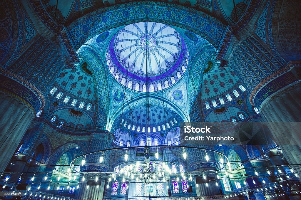 Blue Mosque Interior of the Blue Mosque, Istanbul. Turkey Istanbul Stock Photo