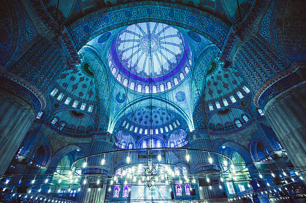 Blue Mosque Interior of the Blue Mosque, Istanbul. Turkey blue mosque stock pictures, royalty-free photos & images