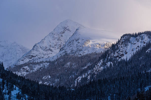 istock Mountain View in WInter at Sunset 485193215