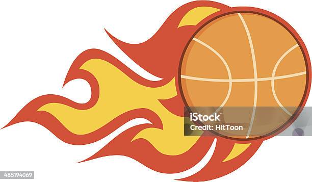 Flaming Basketball Stock Illustration - Download Image Now - Basketball - Ball, Basketball - Sport, Black And White
