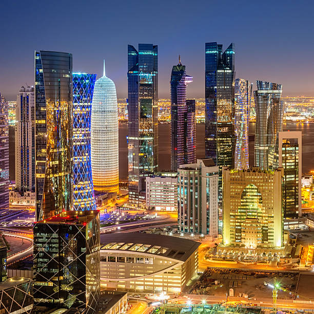 istock Doha Cityscape Skyline View from Above 485194277