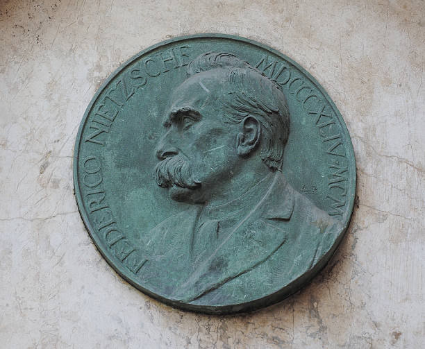 Nietzsche memorial plaque in Turin stock photo