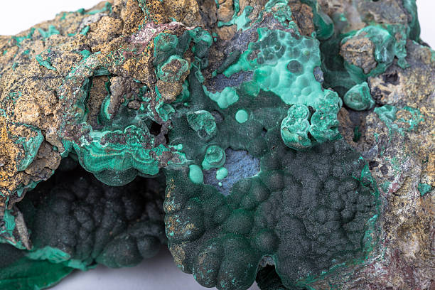 istock malachite copper natural mineral on rock 485194915