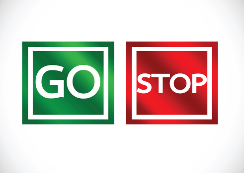 Stop and Go sign in illustration