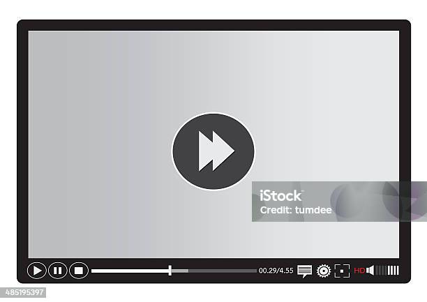 Video Player Media For Web And Mobile Apps Stock Photo - Download Image Now - Blue, Computer, Computer Software