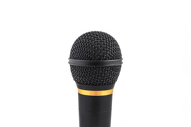 microphone on a white background stock photo