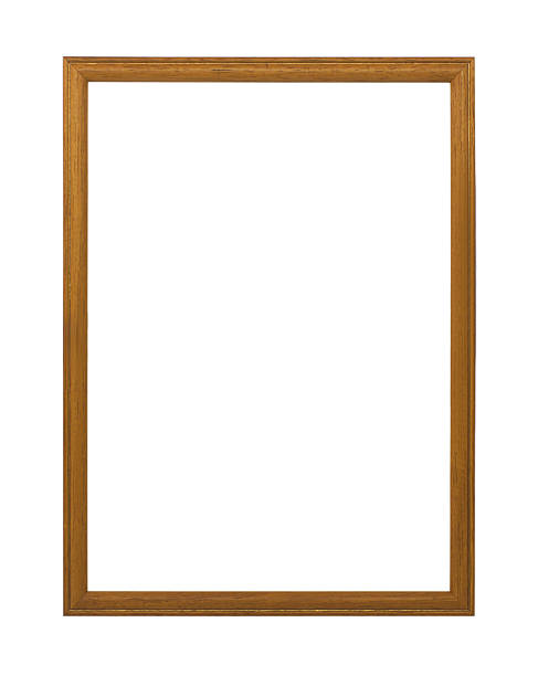 cadres en bois sur fond blanc. - picture frame classical style elegance rectangle photos et images de collection