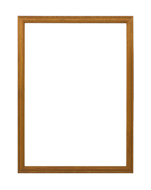 drewniane ramki na białym tle. - picture frame classical style elegance rectangle zdjęcia i obrazy z banku zdjęć