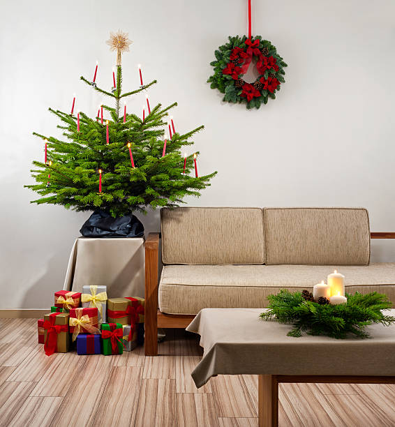 istock Christmas tree in living room 485196233