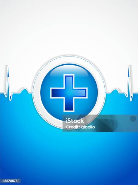 Blue Cross Stock Illustration - Download Image Now - 2015, Abstract, Accidents and Disasters